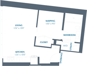Studio 1BA (565 SF) 0915 floor plan